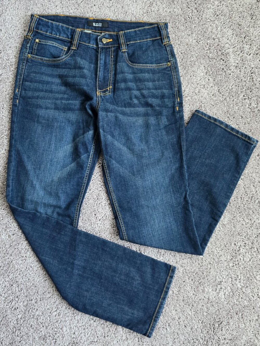 5.11 Tactical Defender-Flex Jeans Mens 32x34 Dark Wash Indigo Stretch Denim